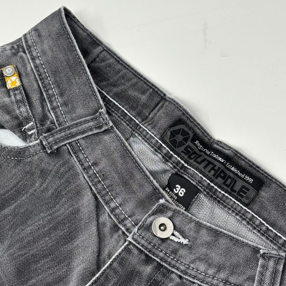 Southpole 8180 Men's 33 Slim Straight Gray Wash Jeans Tag 36 Y2K Streetwear